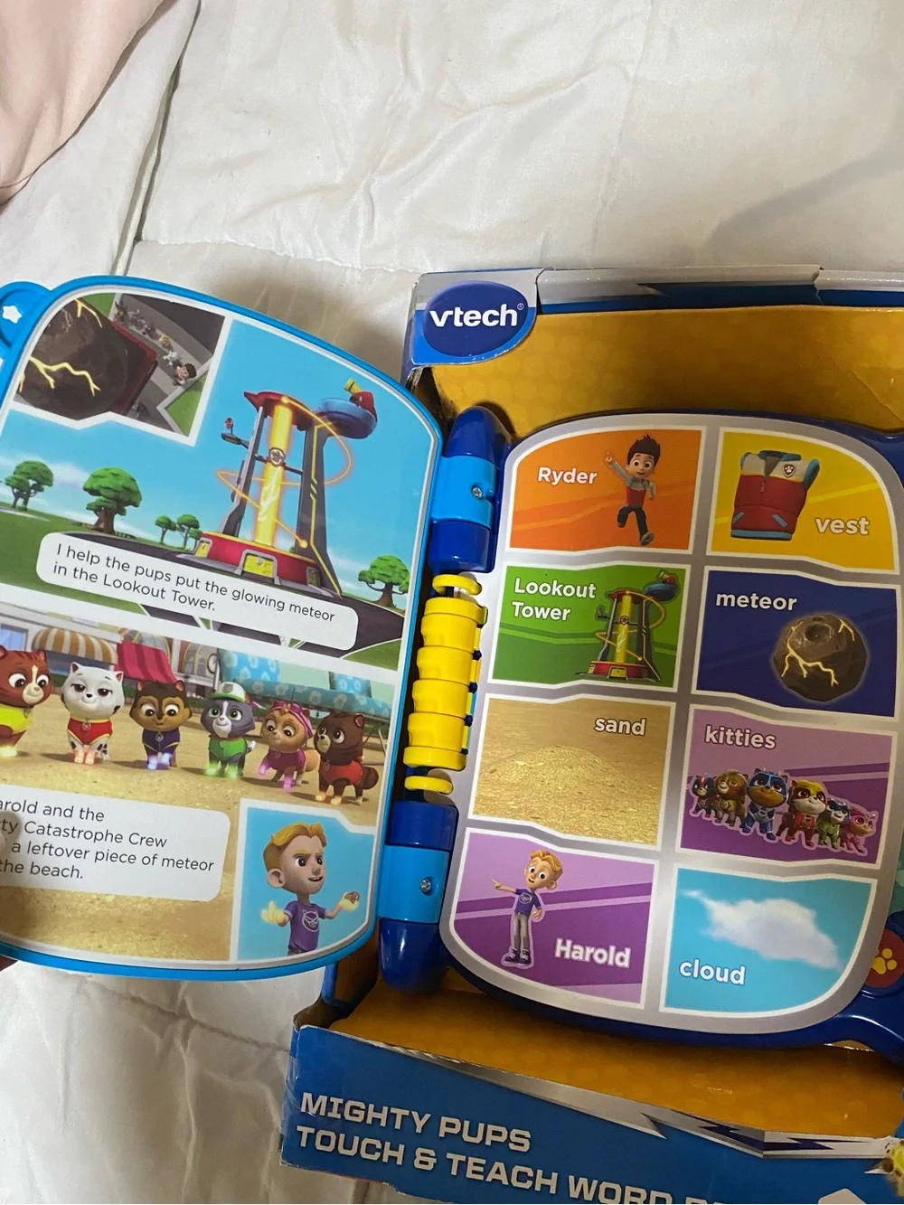 Vtech paw patrol mighty pups touch and teach book